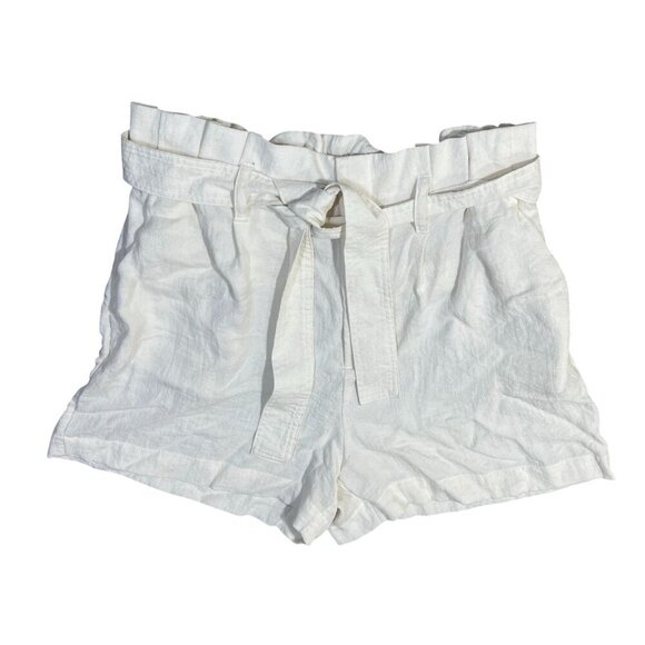 A New Day Shorts Paper bag Waist Baggie Fit Lightweight Off White Size L Large - Picture 1 of 5